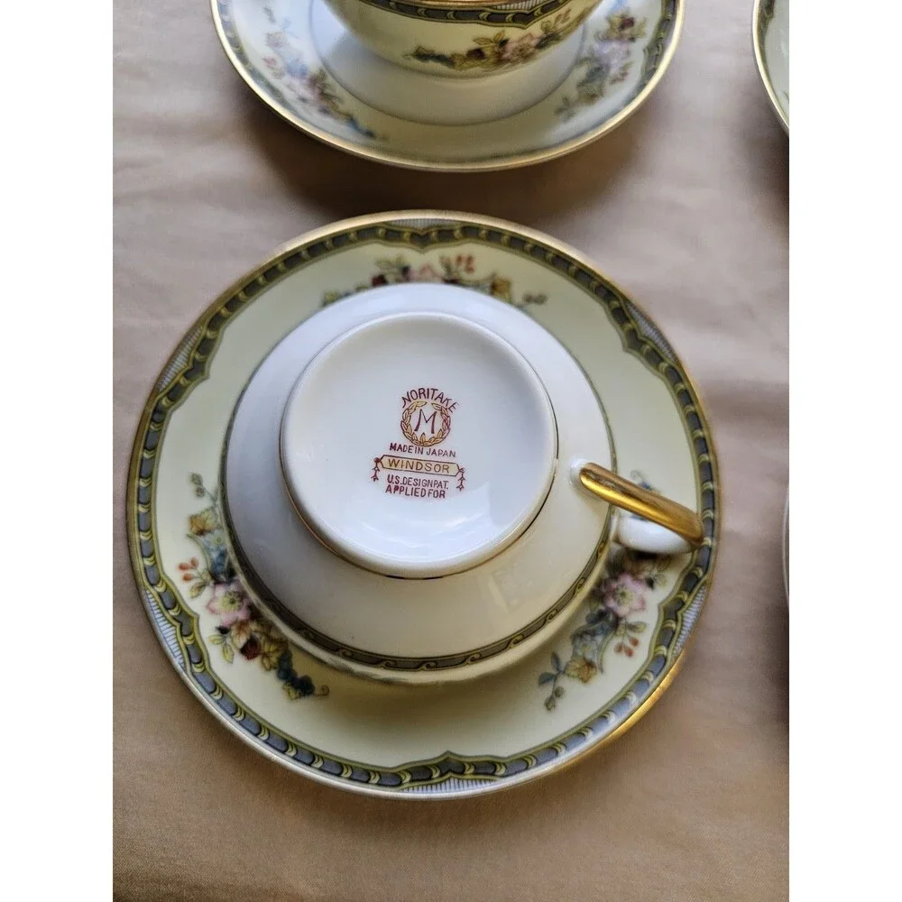 (1) Antique Cup and Saucer, Noritake Windsor Pattern No 71432 & 71433